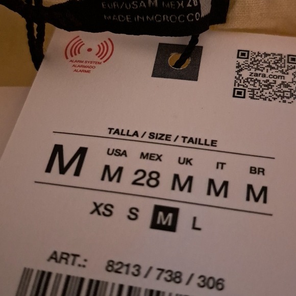 Zara Pale Yellow Ruffled Linen Blend Tie Front Lace Trim Camisole Top - Picture 10 of 10